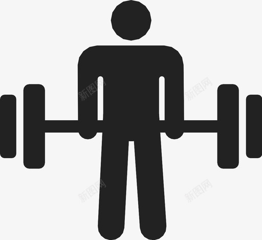 举重田径运动健身肌肉图标svg_新图网 https://ixintu.com 举重 健身 田径 肌肉 运动