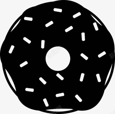 甜甜圈糖洒图标图标