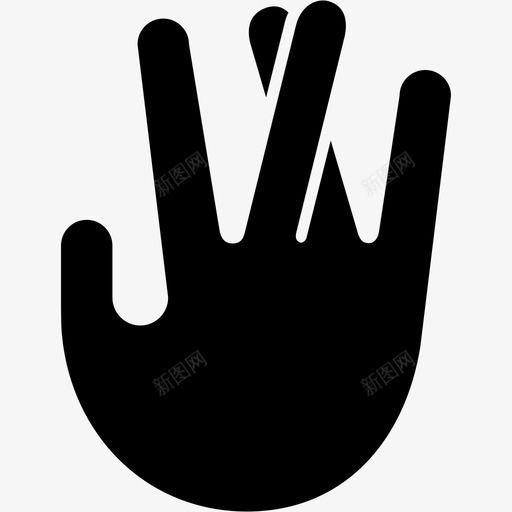 手西部西海岸图标svg_新图网 https://ixintu.com 交叉手指 手 手图标 手指交叉 手标志 手符号 西海岸 西部