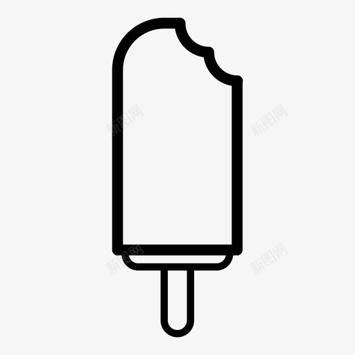 冰棍甜食点心图标svg_新图网 https://ixintu.com 冰棍 冰淇淋 冷冻 咬 奶油冰棒 招待 点心 甜食 软糖冰淇淋 食品