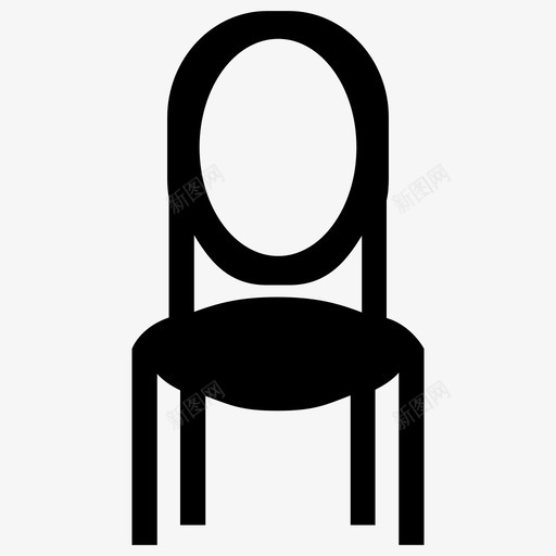 椅子木头坐椅图标svg_新图网 https://ixintu.com 坐椅 复古 室内 家 房间 木头 椅子 物品 起居室