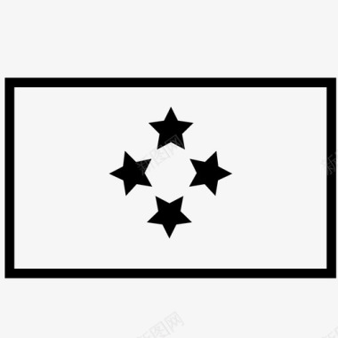 密克罗尼西亚国旗国家密克罗尼西亚图标图标