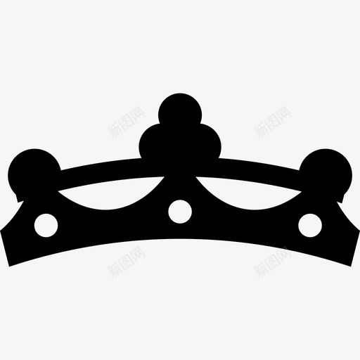 薄黑色的皇冠有很少的宝石形状图标svg_新图网 https://ixintu.com 形状 有很少的宝石 皇冠 薄黑色设计的皇冠
