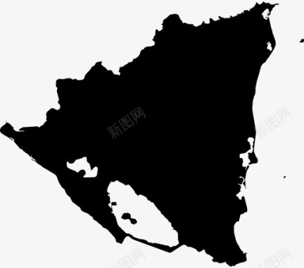 尼加拉瓜国家目的地图标图标