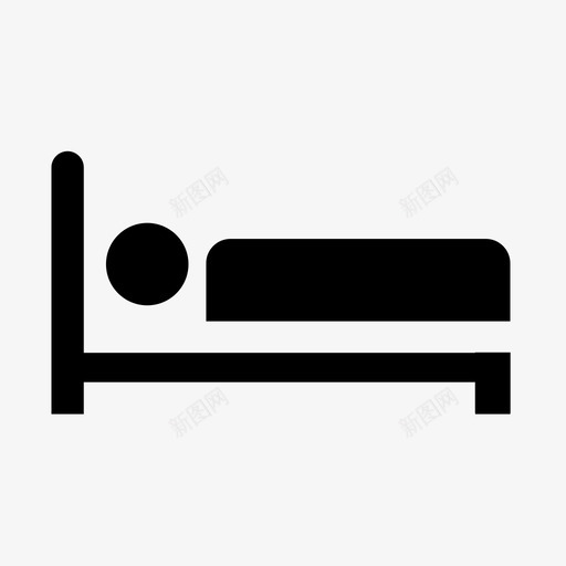 床睡眠人图标svg_新图网 https://ixintu.com 人 午睡 卧室 夜间 床 睡眠 睡觉 身体 酒店