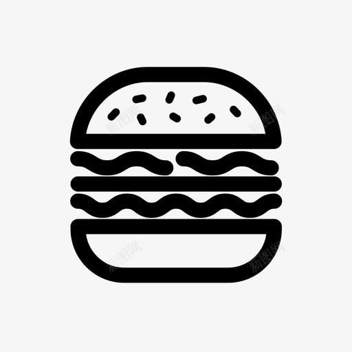 汉堡包芝士汉堡吃图标svg_新图网 https://ixintu.com 吃 垃圾食品 快餐 汉堡包 芝士汉堡 餐食