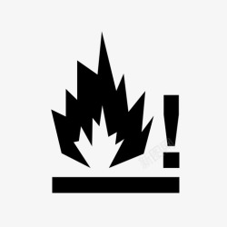 Helvetica火灾危险感叹号图标高清图片