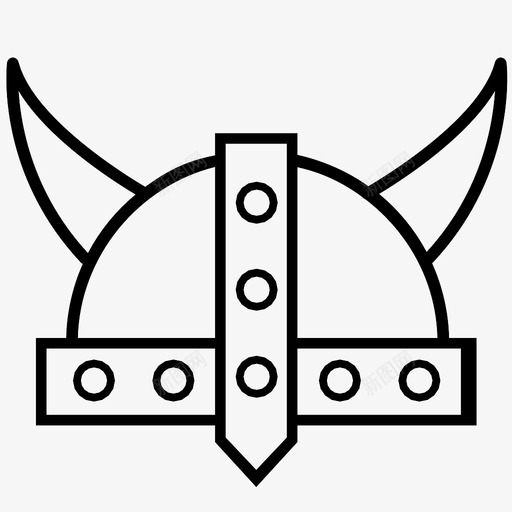 北欧海盗头盔海盗头盔盔甲图标svg_新图网 https://ixintu.com 保护 北欧 北欧海盗头盔 帽子 海盗头盔 盔甲 角