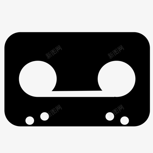 卡带音乐播放图标svg_新图网 https://ixintu.com 卡带 声音 复古 播放 磁带 磁带播放机 音乐