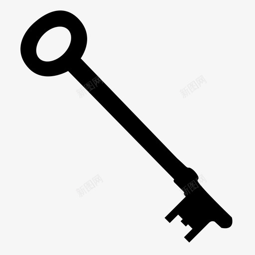 钥匙锁旧的图标svg_新图网 https://ixintu.com 复古的 开锁的 旧的 钥匙 锁