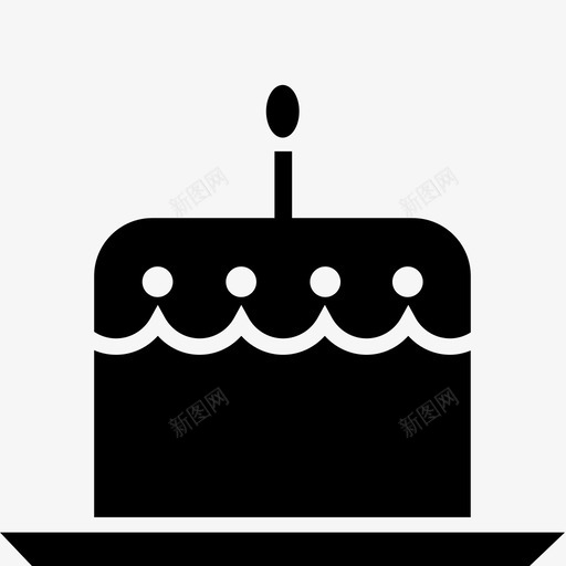 生日蛋糕甜点派对图标svg_新图网 https://ixintu.com 庆祝 派对 甜点 生日蛋糕 糖果 糖霜 蜡烛 面包房