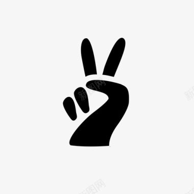和平双手和平信号图标图标