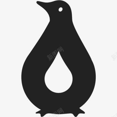 企鹅动物北极鸟冷图标图标
