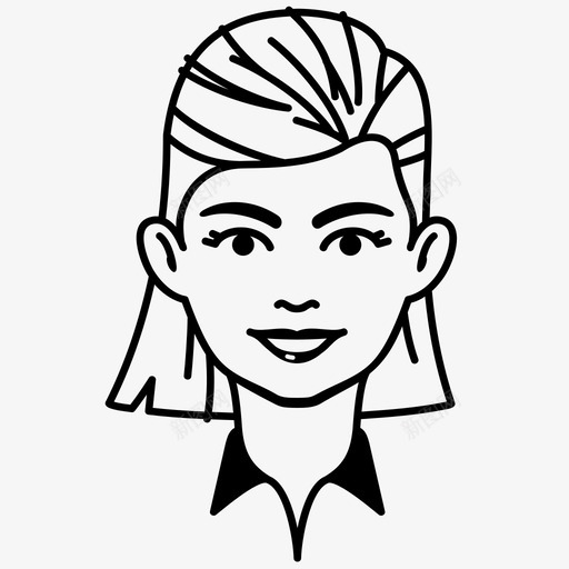 女人漂亮人图标svg_新图网 https://ixintu.com 人 发型 头 女人 女孩 时尚 漂亮