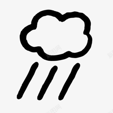 雨云涂鸦图标图标