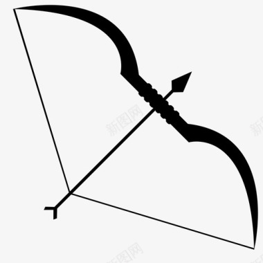 弓射箭弓箭图标图标
