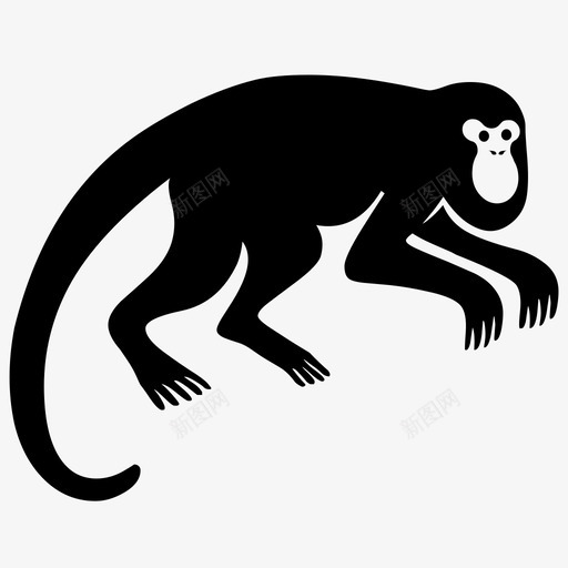猴子动物猿图标svg_新图网 https://ixintu.com 动物 动物园 灵长类 猴子 猿 野生动物 黑猩猩