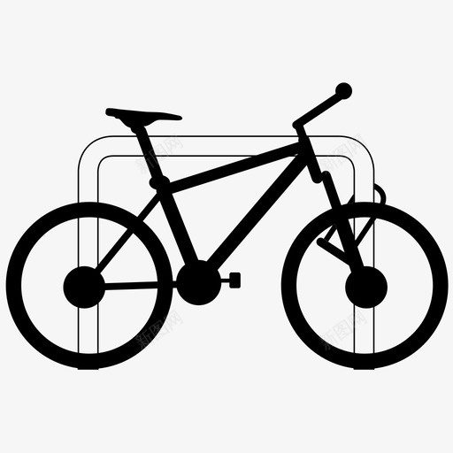 自行车锁u形锁安全图标svg_新图网 https://ixintu.com bmx u形锁 大学 安全 带锁 校园 自行车 自行车停车场 自行车锁