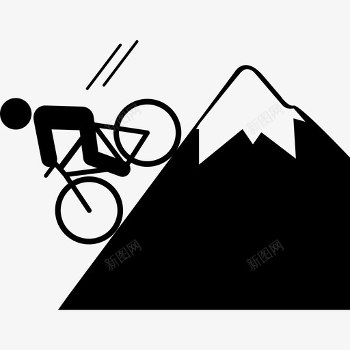 下坡自行车自行车自行车手图标svg_新图网 https://ixintu.com 下坡自行车 人 自行车 自行车手 运动