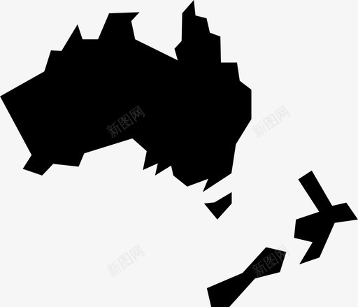 大洋洲澳大利亚大陆图标svg_新图网 https://ixintu.com 世界 国家 地图 地理 大洋洲 大陆 新西兰 澳大利亚
