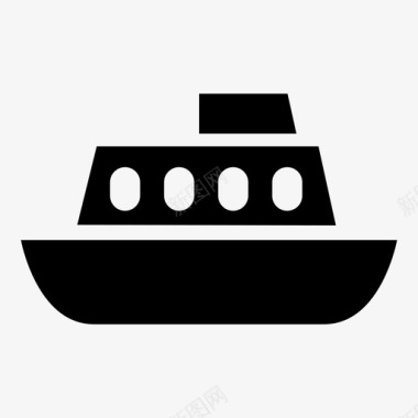 船驳船货物图标图标