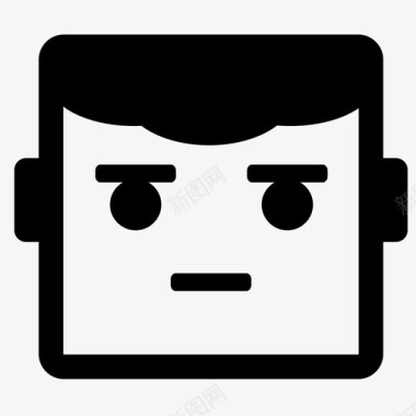 中性笑脸人图标图标