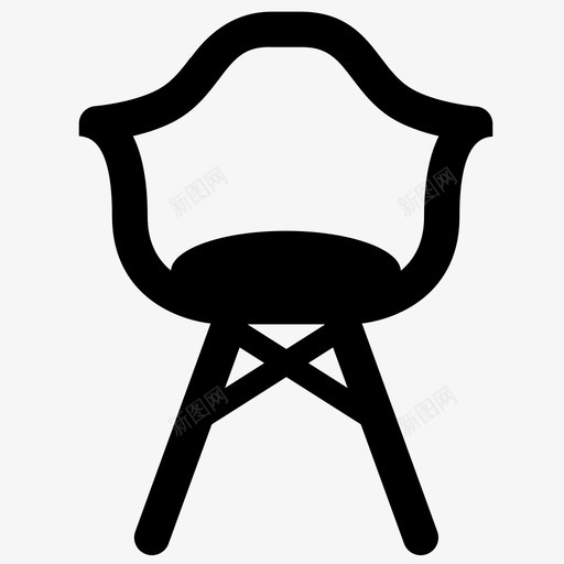 椅子eames图标svg_新图网 https://ixintu.com eames 塑料 家具 椅子 设计
