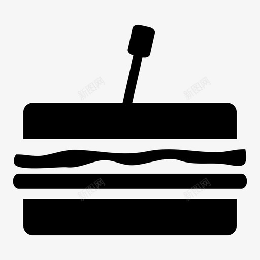 三明治面包汉堡图标svg_新图网 https://ixintu.com 三明治 吃 汉堡 熟食 面包