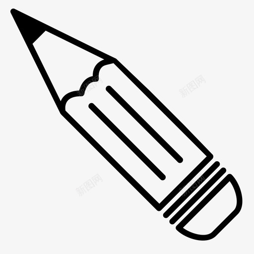 铅笔画笔橡皮擦图标svg_新图网 https://ixintu.com 写字 划线 橡皮擦 画笔 铅笔