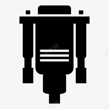 vga电缆连接插入图标图标