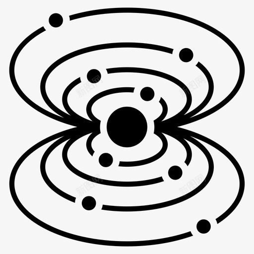 磁场原子化学图标svg_新图网 https://ixintu.com 功率场 化学 原子 磁场 科学 轨道