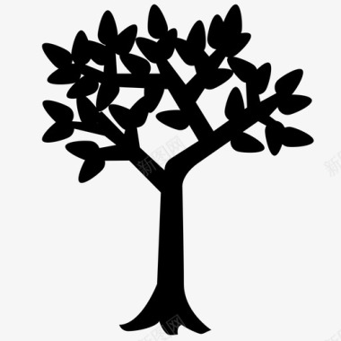 树树枝生长图标图标