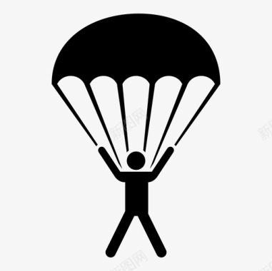降落伞冒险极限图标图标