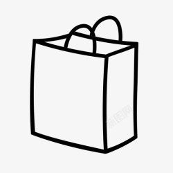 购物袋icon购物袋卡通杂货袋图标高清图片