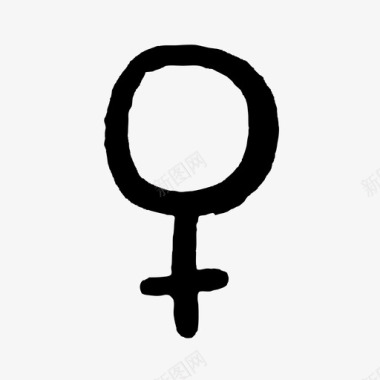 女性涂鸦性别图标图标