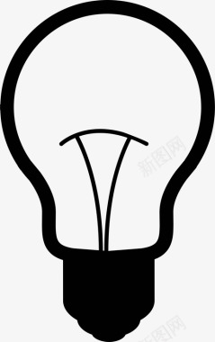灯泡电性想法照明图标图标