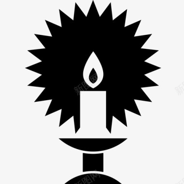 蜡烛燃烧烛台图标图标