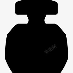 方形香水瓶圆形香水瓶长方形盖子艺术时尚图标高清图片