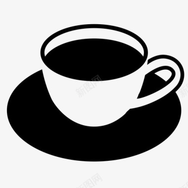 咖啡咖啡因咖啡杯浓缩咖啡提手图标图标