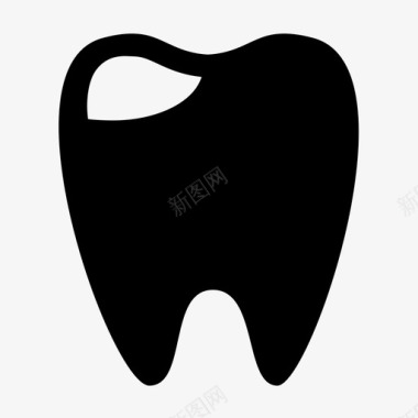 牙齿洞补牙图标图标