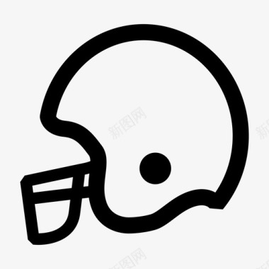 足球头盔sporticon防护图标图标