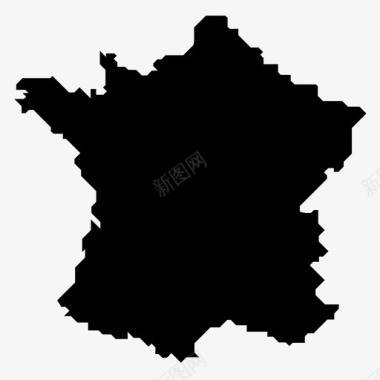 法国国家地理地图图标图标