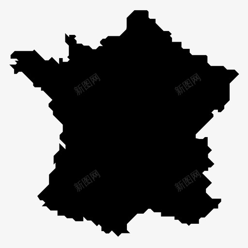 法国国家地理地图图标svg_新图网 https://ixintu.com 国家 地图 地理 法国