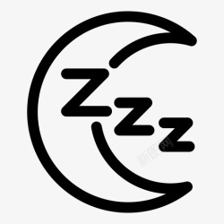 睡眠时间睡眠就寝时间午睡图标高清图片