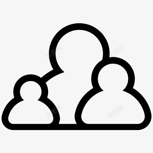 家庭联系人朋友图标svg_新图网 https://ixintu.com 人员 团队 好友 家庭 朋友 用户 组 联系人