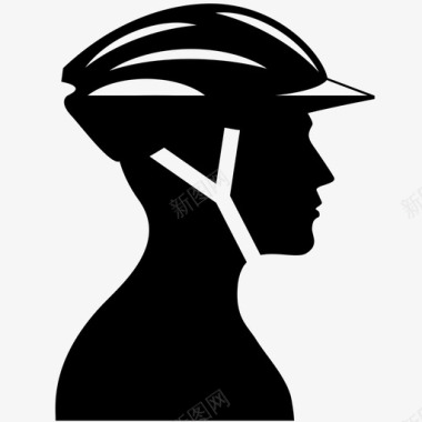 骑自行车头头盔图标图标