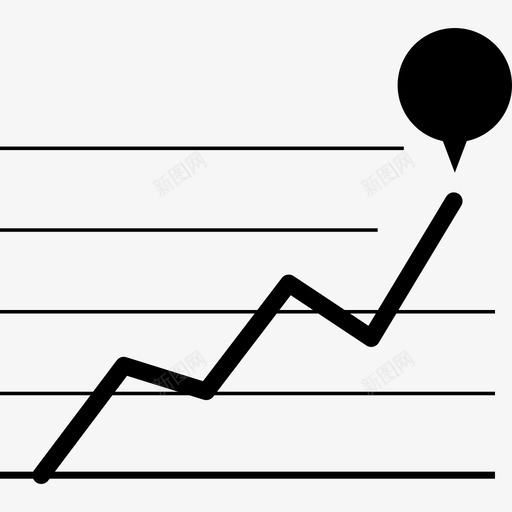 折线图统计随时间推移图标svg_新图网 https://ixintu.com 上升 图形化 增长 折线图 数字 统计 财务 随时间推移