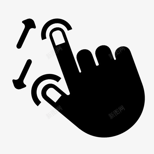 展开手指手势图标svg_新图网 https://ixintu.com ipad iphone 展开 平板电脑 手 手势 手指 触摸屏