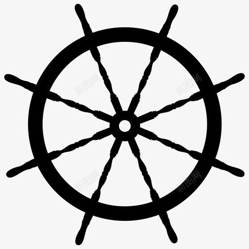 船轮船航海图标svg_新图网 https://ixintu.com 大海 方向盘 航海 船 船轮