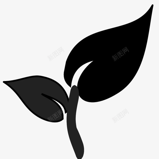 植物生物学绿色图标svg_新图网 https://ixintu.com 叶 植物 生物学 生长 绿色 芽